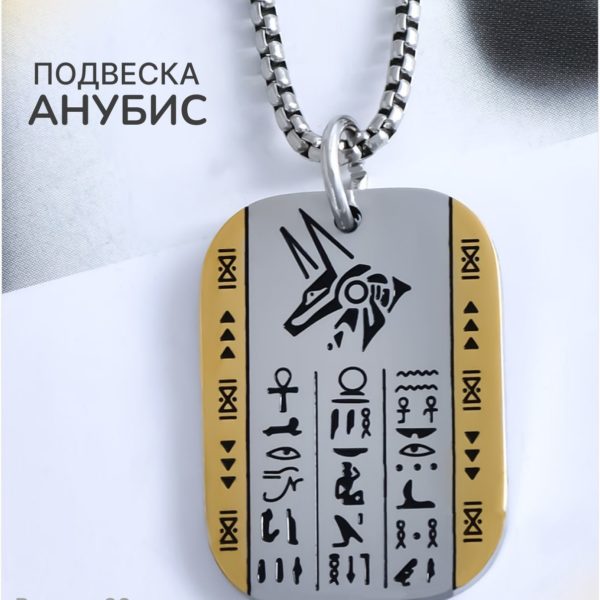 Подвеска на шею Анубис, египетский кулон в виде жетона на цепочке, подарок для мужчин и женщин