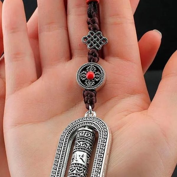 Тибетское колесо благословений, тибетская подвеска молитвенная коробка, шесть слов мантры