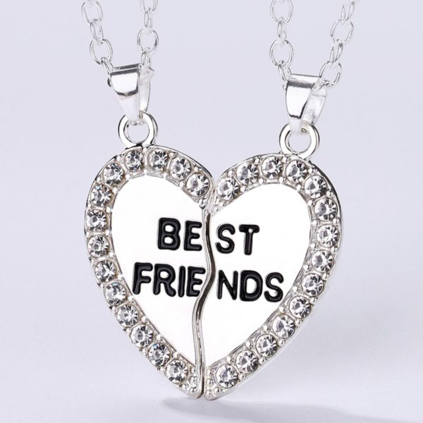 Парные кулоны для ЛП BestFrends Silver, хороший вариант для подарка лучшей подруге